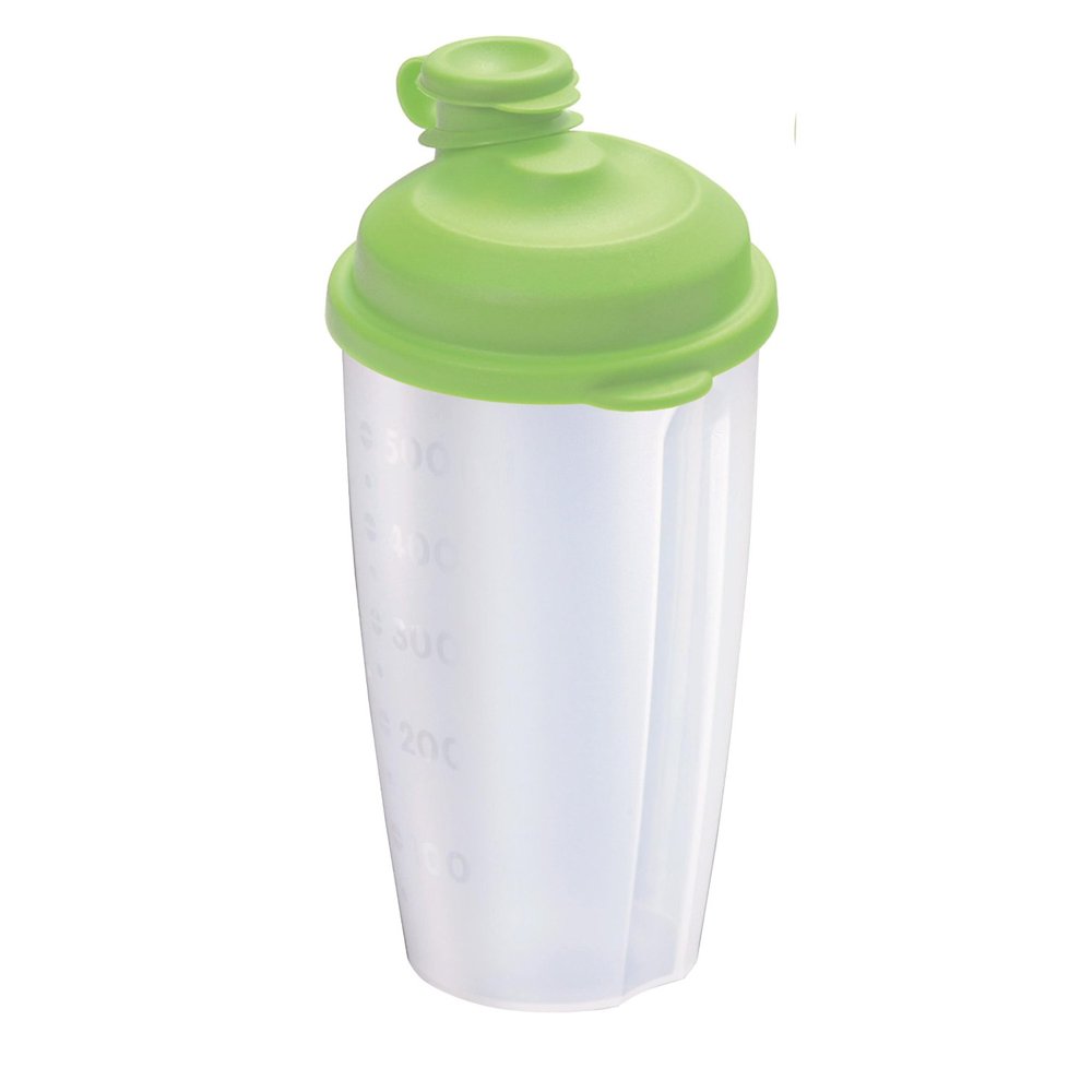 WestmarkDressing Shaker With Measuring Scale, Removable Mixing Disc And Closable Spout, Volume: 0.5 L, Plastic, Bpa-Free, Mixery, Colour: Translucent/Green, 2435227A