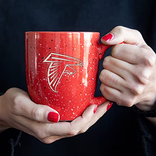 Image of Rico Industries NFL Football 16 oz Team Color Laser Engraved Speckled Ceramic Coffee Mug