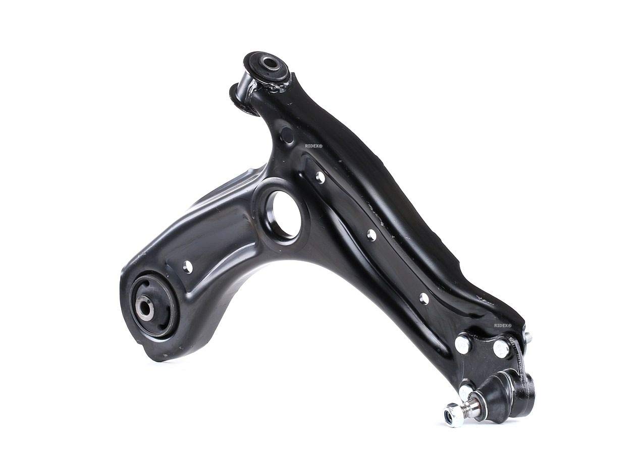 RIDEX 772S1197 Kit de réparation bras triangulaire Avant avec matériel de montage/fixation avec rotule axiale avec support en caoutchouc avec bielle/barre de poussée avec rotule de suspension