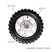 Julymoda 10 Inch 2.5-10 Rear Wheel Tire with 1.4 x 10 Rim and Drum Brake With 12mm Bearing for 50cc Dirt Pit Bike, ATVs, Black