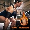 WenX Arm Trimmers for Women Sauna Arm Sweat Bands Neoprene Arm Trainer Toner Sleeves for Sports Workout, 2 Pack (M)