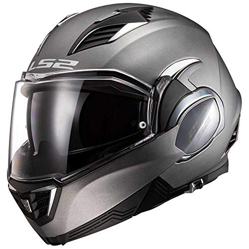 LS2, casco de moto modular VALIANT II titanio, M