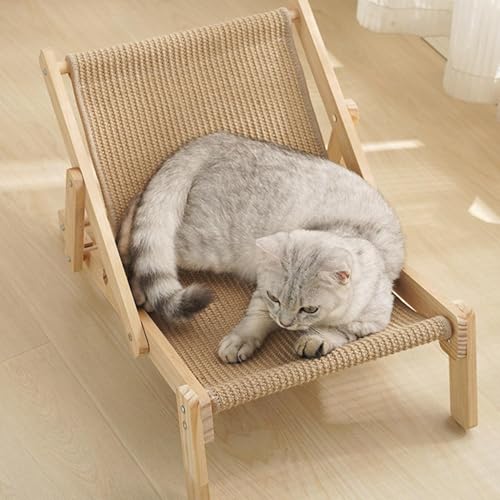 Lit surélevé pour chat réglable avec coussin amovible toutes saisons - 3