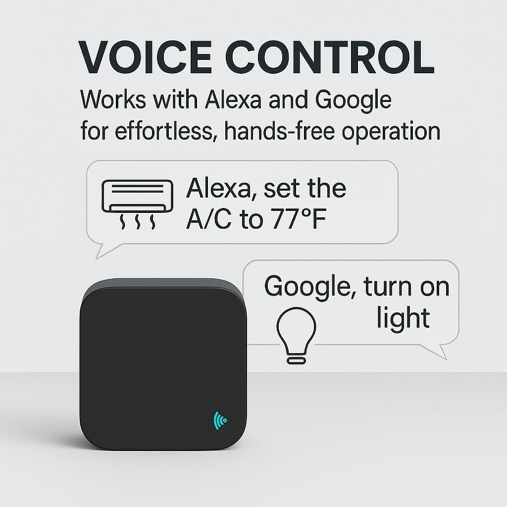 Wi-Fi Universal IR/RF Remote Hub 433.92 MHz Fixed-Code Only, App Control via Smart Life/Tuya, Works with Alexa & Google, 2.4 GHz Wi-Fi Only, USB-C Powered — Control TV, A/C, Fans, RF Switches Blinds 5 51rIj0IXvfL. AC SL1024