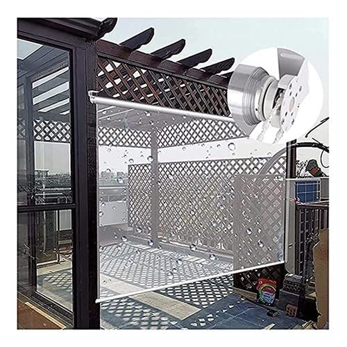 Persianas enrollables para exteriores, persianas resistentes para pérgola, cortinas laterales de balcón, pantallas de ventana de PVC con piñón de plástico dentro y fuera de la puerta, persiana