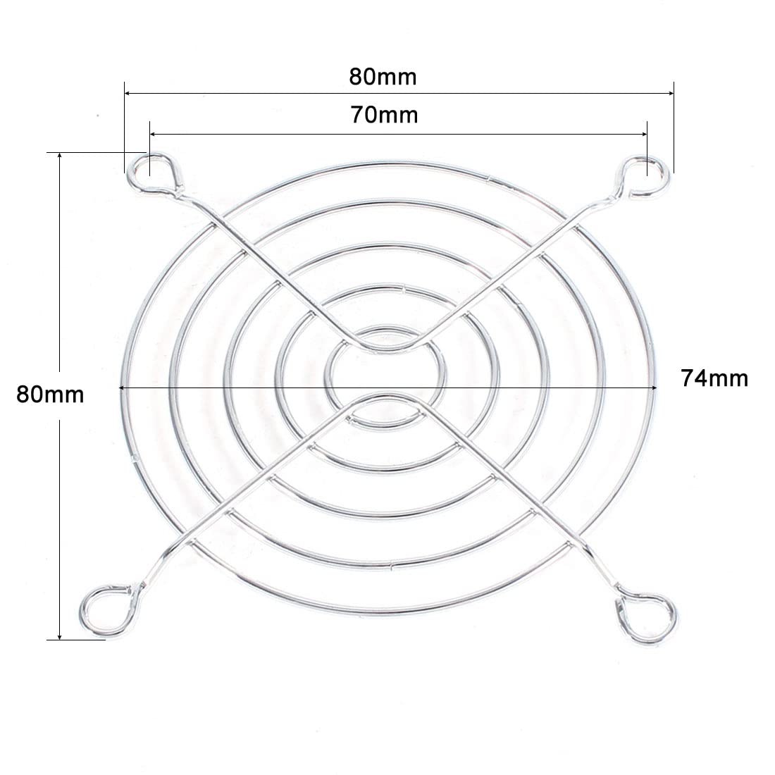 uxcell Cooling Fan Grill Metal Finger Guard 80mm x 80mm for 70mm x 70mm Case Computer Pack of 1
