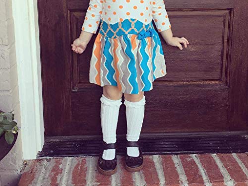 Image of Epeius Baby Girls Boys Cotton Uniform Knee High Socks Tube Ruffled Stockings (Pack of 3 /5)