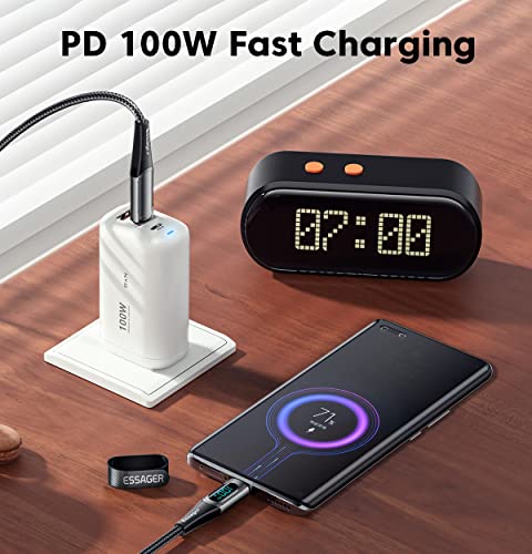 ESSAGER Cavo da USB C a USB C 2 Pezzi PD 100W 5A