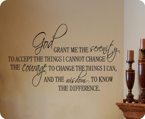Serenity Prayer Wall Decal Vinyl Love Sticker Religious Christian