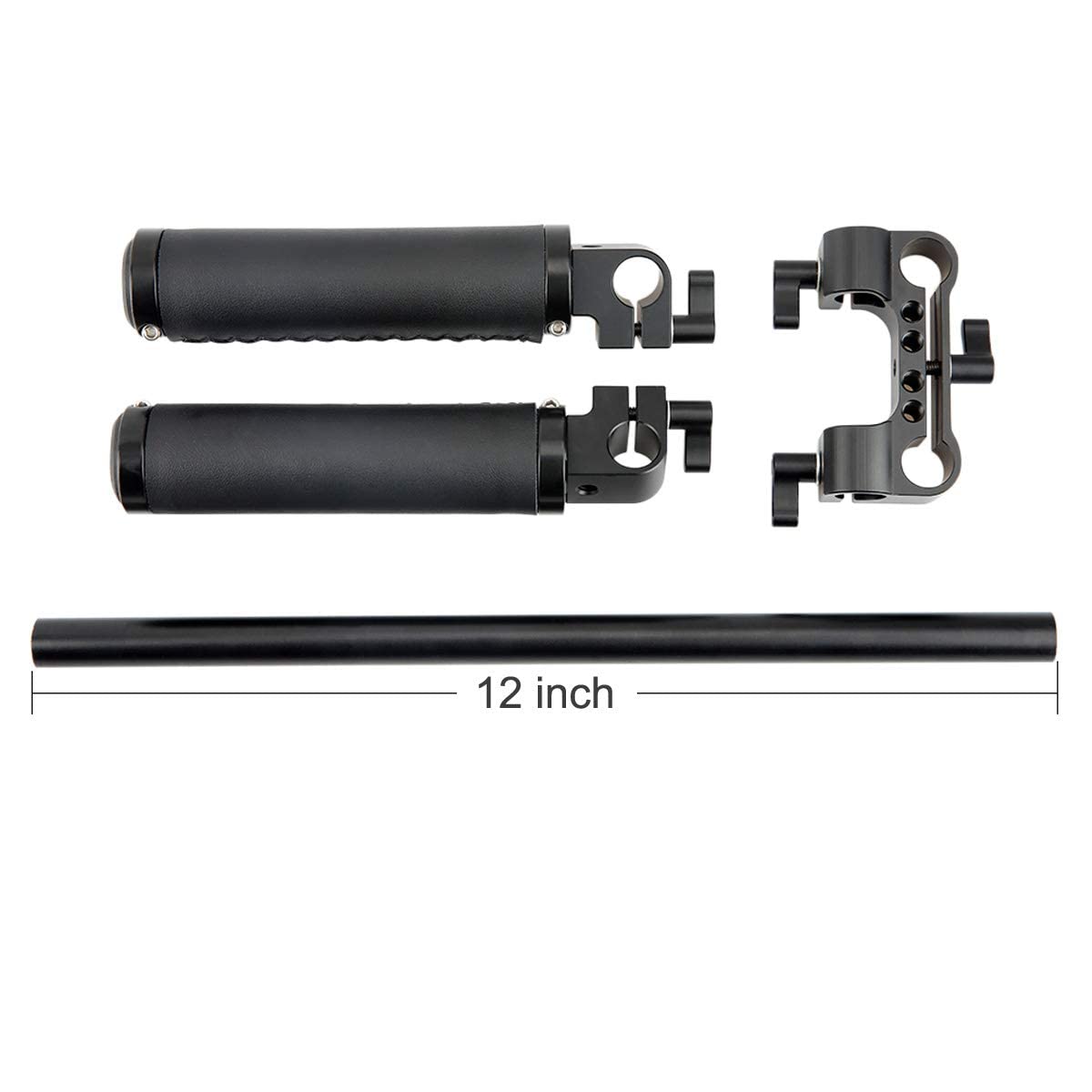 NICEYRIG Kit de la manija de la cámara con Abrazadera de Varilla de 15 mm Varilla de 30cm para cámara DSLR Hombro Rig Sistema de Apoyo