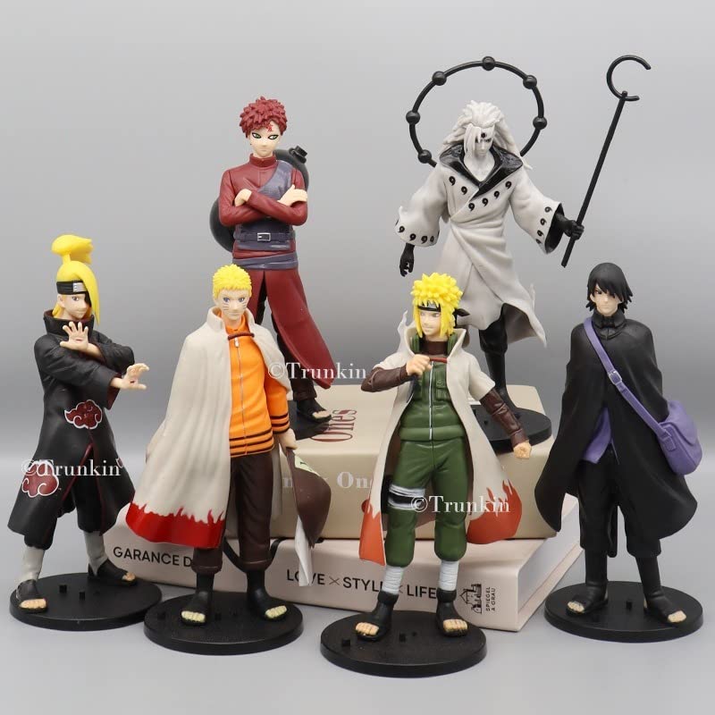 Image of Trunkin | Cute Madara Minato Sasuke (Set D) 6pcs Big Action Figure | Figurine to be Assembled Toy Set Cake Topper Figures Princess