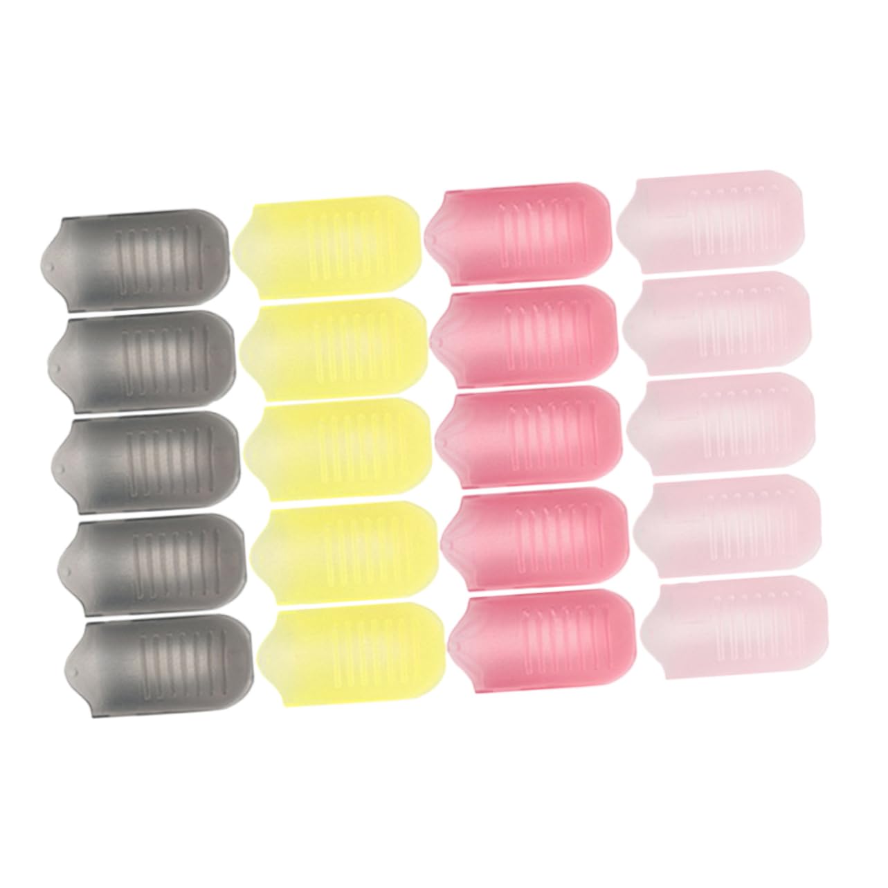 Didiseaon 20pcs Plastic Nail Clip Home Nail Care Kit Polish Remover Wrap Glue Clip Cap Paint Remover Tool Travel Size