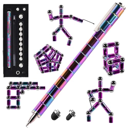 Aionly Fidget Magnetic Pen, Decompression Ballpoint Magnet Pen Fidget Toys For Ages 8-13, Christmas Stocking Filler Gift For Teenage Boys Girls 8 9 10