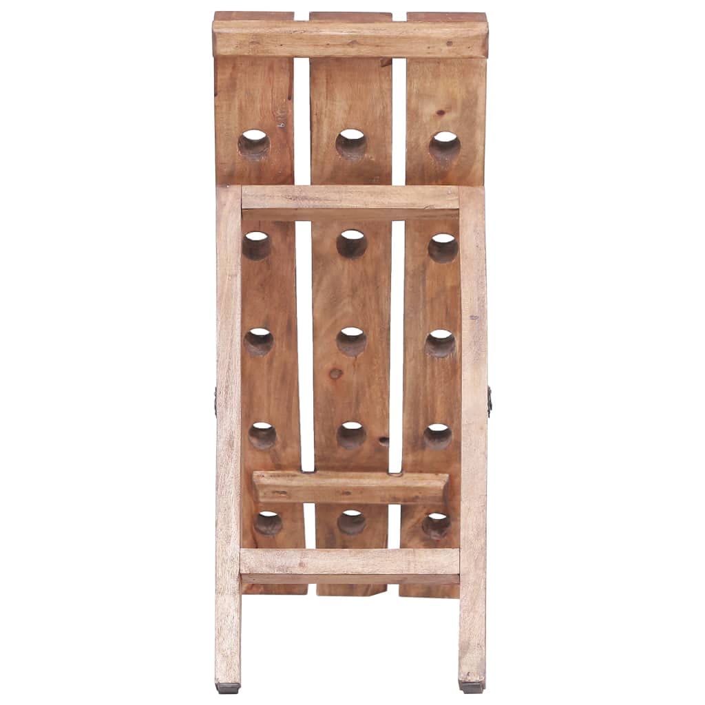 vidaXL Weinregal für 15 Flaschen Flaschenregal Flaschenständer Weinständer Rüttelbrett Rüttelpult Champagner 26x50x70cm Massives Altholz