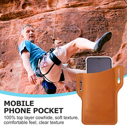 VILLCASE Celular Couro Coldre Telefone Cintura Cinto Bolsa Caso Bainha Com Furo para Os Homens