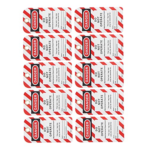 Sicherheitsetikett, Gefahrenetikett 10PCS Front/Back Label Security Label für Mitarbeiter für Fabrik