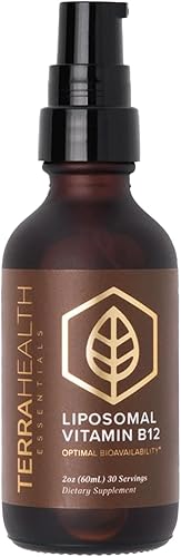 Terra Health Essentials - Liposomal B12 Apoya la energía y el estado de ánimo, promueve la memoria, ayuda al sistema inmunológico (1 botella,