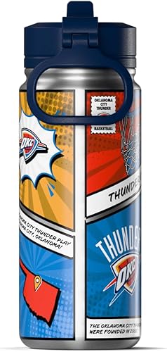 Miniatura 129 de Hydrapeak x NBA Los Angeles Lakers Botella de agua de 591 ml de acero inoxidable, botella deportiva con doble pared aislada con licencia oficial,