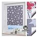 Produktbild ourdeco® Klemmfix Rollo / 75 x 150 cm (Breite x Höhe) / bedrucktes Motiv Sterne/lichtundurchlässig, verdunkelnd/Klemmen, Rollo für Fenster ohne zu Bohren/Smartfix=Klemmfix-Plissee=Easy-to-fix