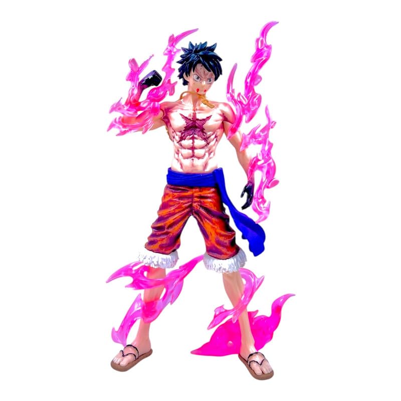 Buy Gravion Monkey D. Luffy Gear 2 Action Figure 24cm  One Piece Anime  Collectible with Pink Flame Effects, High Detail, Fully Poseable, Ideal for  Fans and Collectors of One Piece Series
