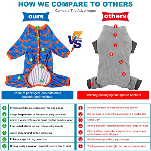 Lovinpet Large Dog Clothes - Spun Polyester Stretch Jersey Knit Pjs, Orange Print, Wound Care And Post Surgery Shirt, Uv Protection, Pet Anxiety Relief Shirt, Large Dog Onesies, 3Xl #TOP5