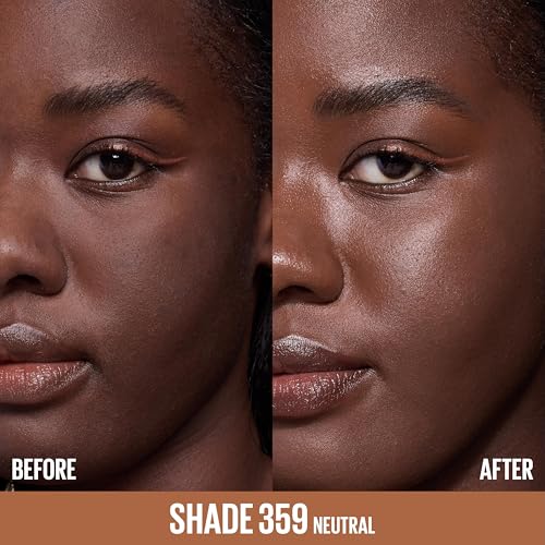 Image of Maybelline Lifter Plump & Glow Foundation, Liquid Foundation with 2% Niacinamide + Hyaluronic Acid, Plumping and Brightening Face Makeup, 359, 1 Count