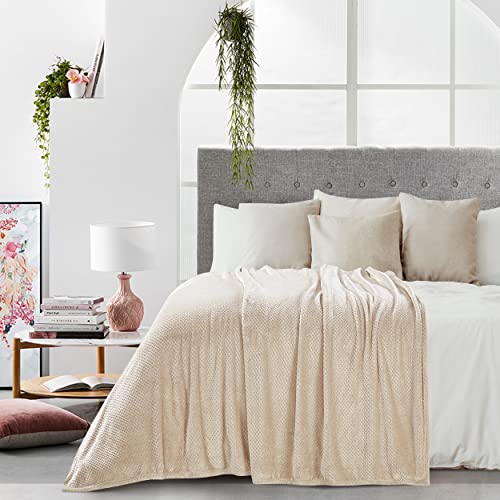 Thesis Fleece Blanket King Blanket For Bed Linen Waffle Blanket – Waffle Textured Microfiber Bed Blanket King Size Blanket Cozy Soft Blanket, 108X90 Inches #TOP2
