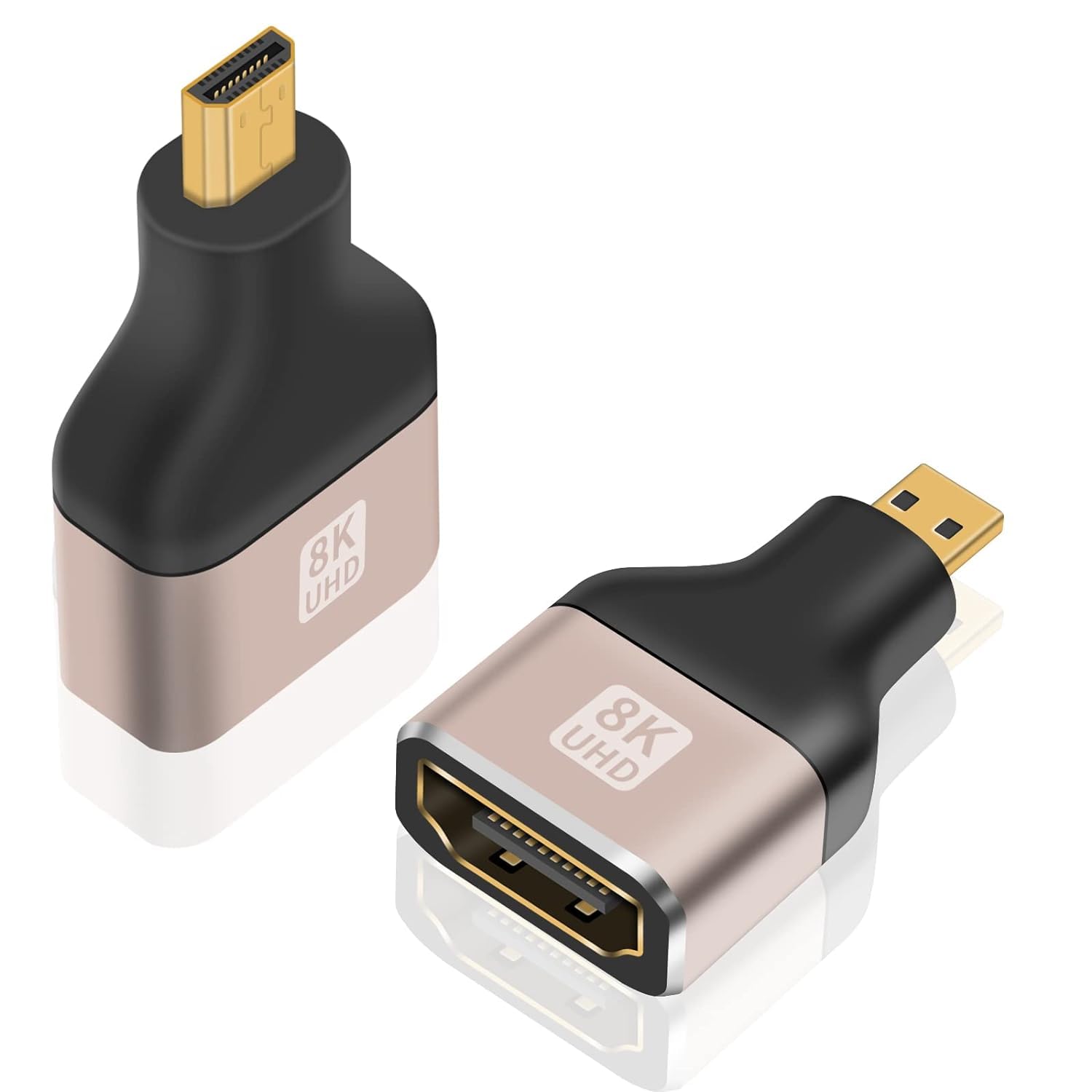 1Goal 8k Micro HDMI to HDMI Adapter, Standard Micro HDMI Adapter 2.1 Version, Micro HDMI Male to HDMI Female Extension Adapter for Camera, Laptop, UltraHD, 3D (2 Pack) (B0CLVHKGVQ) Amazon Price History, Amazon Price Tracker