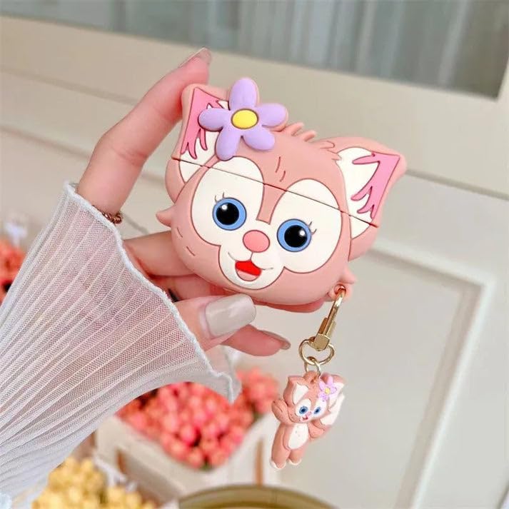 Image of Cartoon Silicone Case Compatible with Apple AirPods Pro 2 Case Cover - Cute 3D Shockproof 360 Protective Skin Cover with Keychain | AirPods Pro 2nd Gen Case (Lina-Bell)