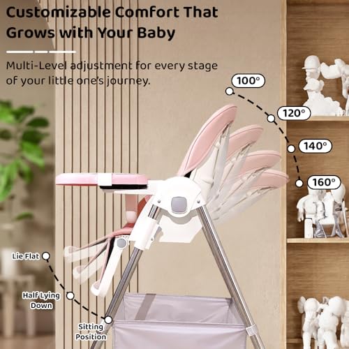 Image of StarAndDaisy Galaxy Star High Chair for Baby 6 Months to 5 Years / 6 in 1 Feeding Chair with 7 Level Height Adjustment / 3 Mode Seat Adjustment /Baby High Chair with One Click Fold