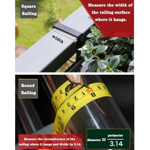 Este Soporte Colgante de Hierro Forjado para barandillas, Expositor de Plantas Que Ahorra Espacio para macetas y jardineras, Estante de jardín para balcón Exterior