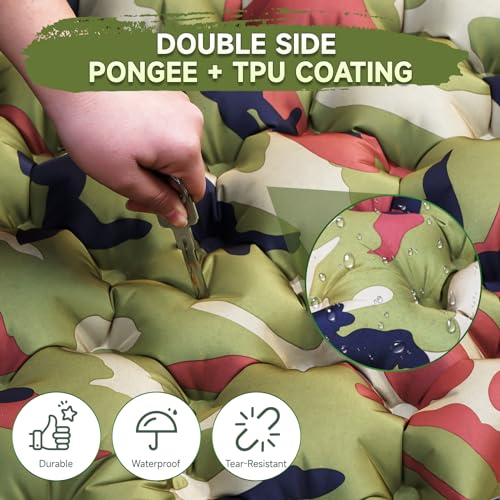 Image of HiiPeak Sleeping Pad for Camping- Ultralight Inflatable Sleeping Mat with Built-in Foot Pump & Pillow, Upgraded Compact Camping Air Mattress for Tent, Backpacking, Hiking