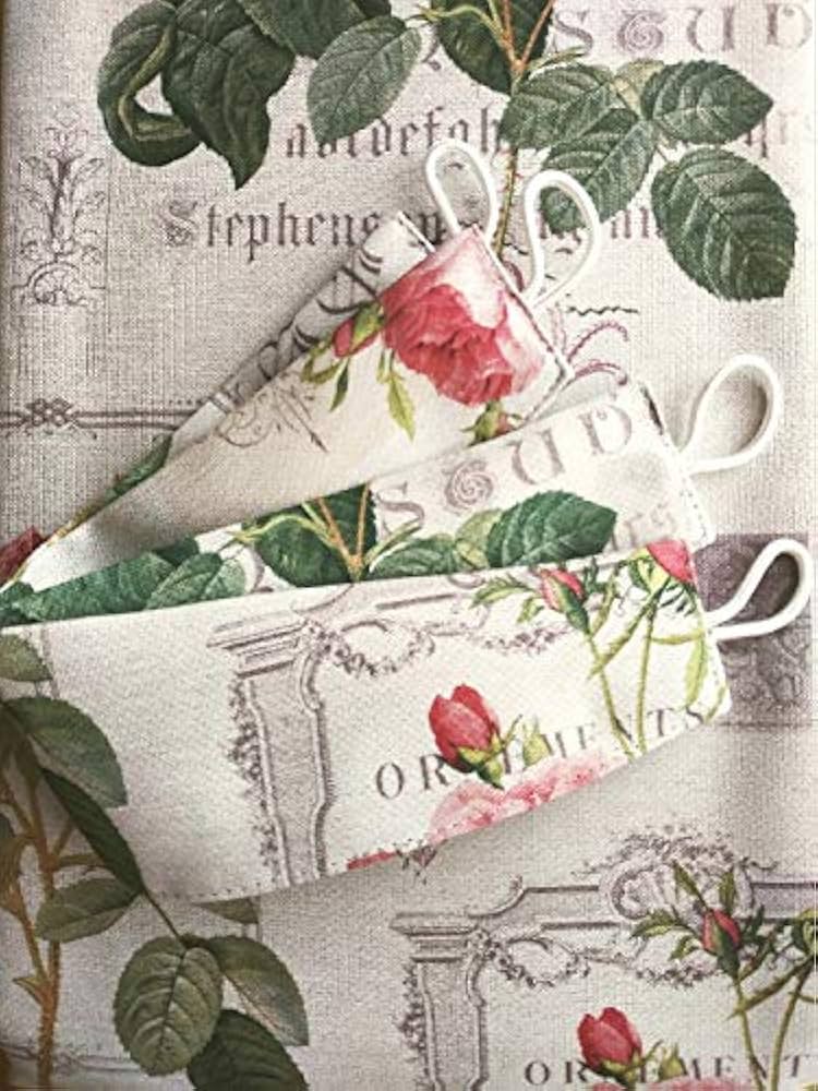 お買得　薔薇のカッティングのパーテーション2連 ライトアイボリー薔薇柄生地ピンク お買得 薔薇のカッティングのパーテーション2連 ライト