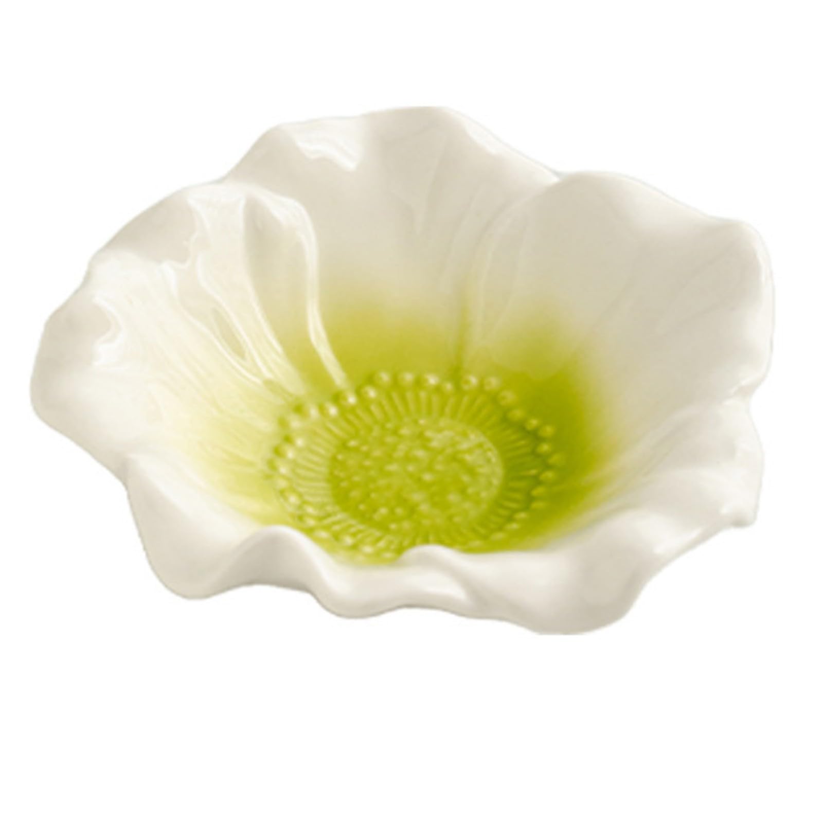 YWLUUOO Ceramic Floral Gradients Tray with Nonslip Base for Jewelry Organization and Modern Art Decoration Storage Flower Shaped Storage Plate