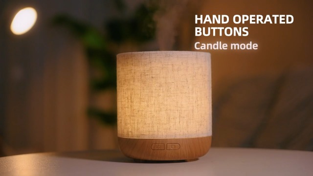 Earnest Living Flammen Aroma Diffuser 200 ml Luchtbevochtiger Timer Nachtlampjes en automatische uitschakelfunctie Home Office Luchtbevochtiger Aromatherapie-diffuser voor etherische oliën Zwart