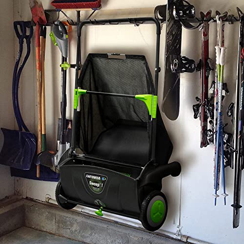 Earthwise 21-Inch Leaf & Grass Push Lawn Sweeper