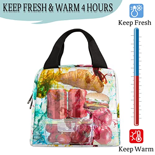 Abstract Art Graffiti Insulated Lunch Bag Women Reusable Lunch Tote Bag For Men Adult Leakproof Cooler Lunch Box For Work Office Picnic Travel #TOP4