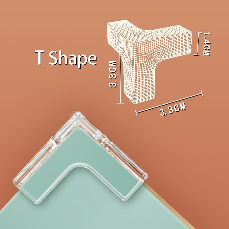 Image of Baby Proof Corner Guards 12 Pack Corner Protectors, Safty Bumpers Cushion for Sharp Furniture Corner & Table Edge- Safety Corner Protection Guards (T- Shape)