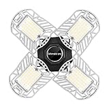 Semlos 80W LED Garage Lights E26 Ceiling Lights Chandelier 10000 Lumens Lighting Adjustable Garage Light Bulb (NO Sensor) Silver