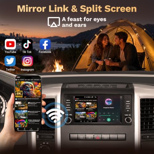 4 + 64GB ROM Android 15 Car Radio for Dodge Ram 1500 2500 3500 2009-2012 by Jingelsye - Used condition - Image 6