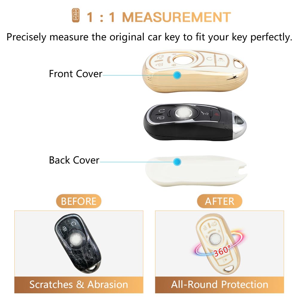 1797 Key Fob Cover for Buick Encore Enclave Envision LaCrosse Regal Accessories Bling Car Remote Key Chain Case — view 7