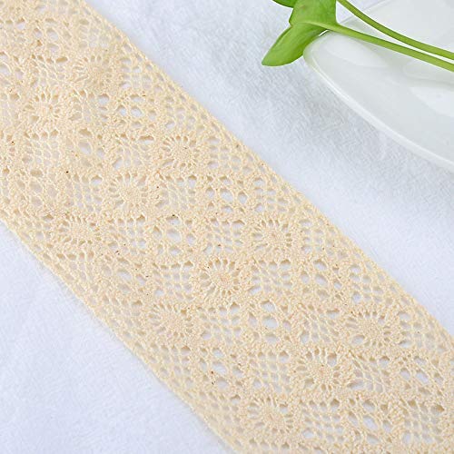 Nastro In Pizzo All'Uncinetto Beige - 5m X 4.5cm | Stile Vintage Per Matrimoni E Fai Da Te - Foto 9