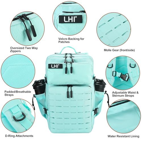Image of LHI Tactical Military Backpack for Men 25L /45L Large Molle Army Assault Pack 3 Day Hiking Rucksack With Bottle Holder