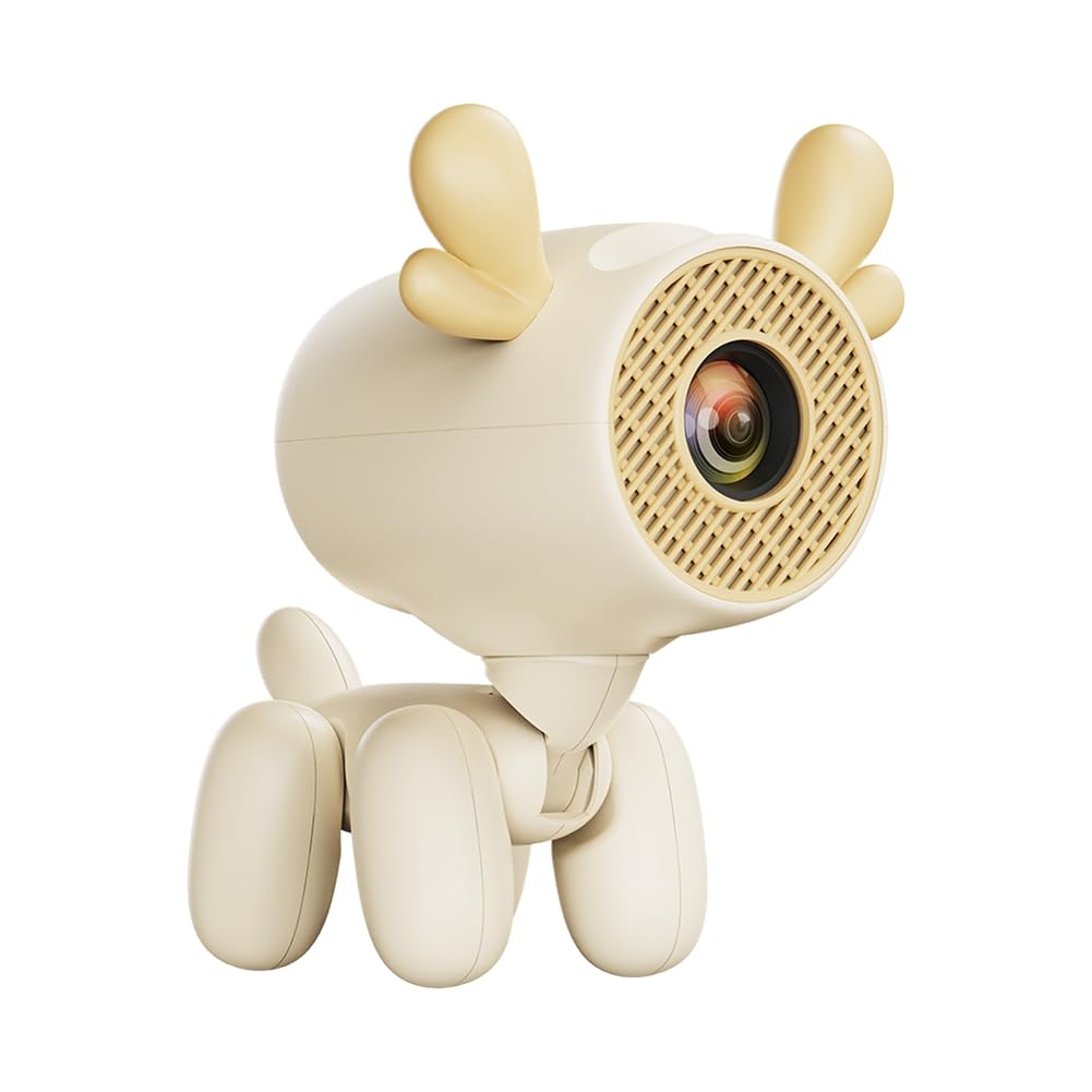 Fangxuee Proyector -H2 Fawn Mini Portátil LED Video Android 13.0 WiFi 6 Espejo para Proyector de Cine en Casa 720P 4K con Enchufe de la UE