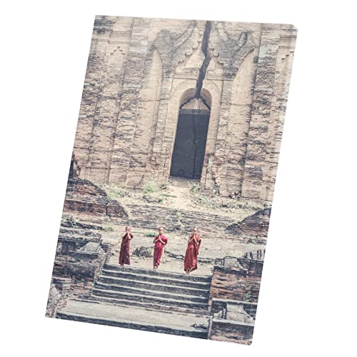 Tableau enfant moine pagode Mingun impression toile luxe