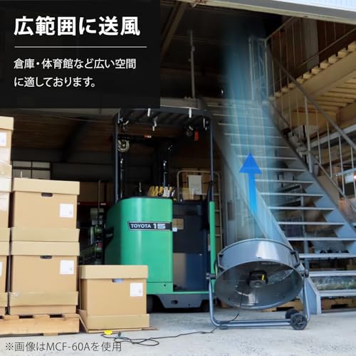 ミナトワークス 大型サーキュレーター 工場扇 50cm羽根 360度回転 床置き型 MCF-50A の商品画像 7