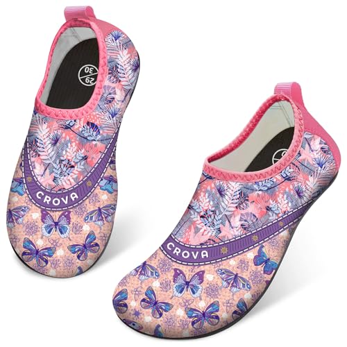 Image of CROVA Toddler Kids Water Shoes Quick Dry Aqua Socks Non-Slip Barefoot Sports Shoes for Boys Girls Toddler