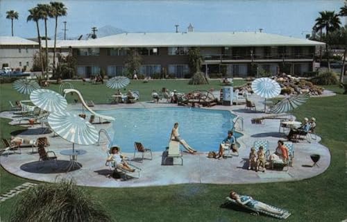 Hotel Desert Hills Pool Postcard Phoenix AZ