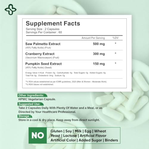 Image of Saw Palmetto 950mg with Cranberry & Pumpkin Seed for Men