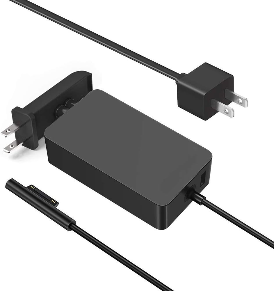 Surface Pro Charger 65W for Microsoft Surface Pro 9/8/7+/7/6/5/4/3/X, Surface Laptop 5/4/3/2/1/Studio, Surface Go Tablet, Surface Book 3/2/1 Power Supply Adapter, Support 65W&44W&36W&24W